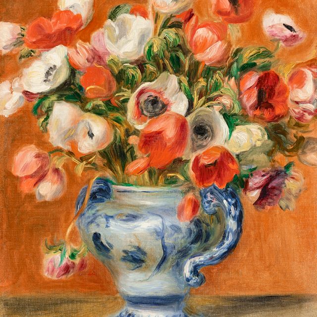 Pierre-Auguste Renoir — Ваза с анемонами