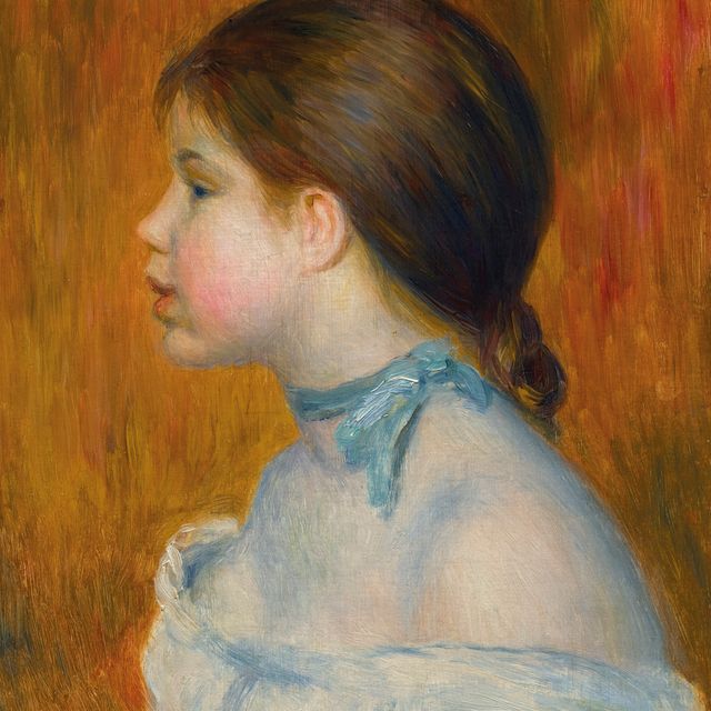 Pierre-Auguste Renoir — Бюст молодой девушки с голубым румянцем