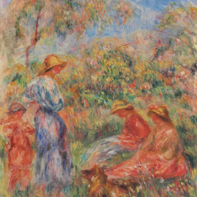 Pierre-Auguste Renoir — Двое женщин помогают друг другу и только начинают, в одиночестве (Оплата за троих женщин и только в одиночестве)