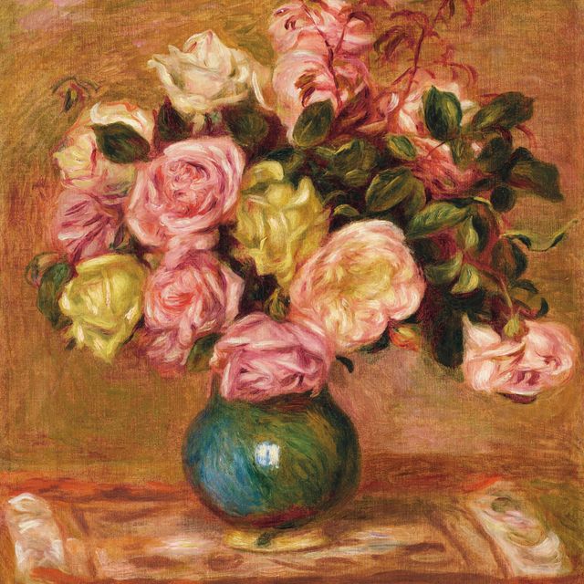 Pierre-Auguste Renoir — Букет роз в вазе