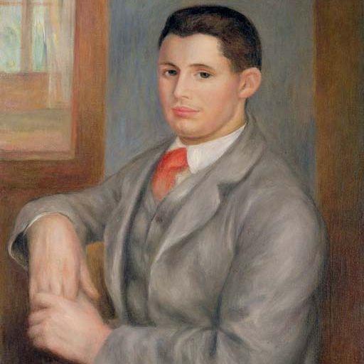 Pierre-Auguste Renoir — Молодой человек с красным галстуком, портрет Евгения Ренуара