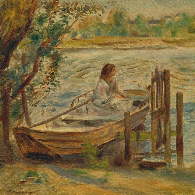 Pierre-Auguste Renoir — Молодая женщина на барке