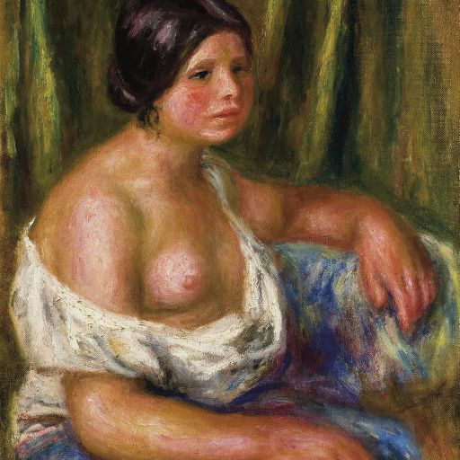 Pierre-Auguste Renoir — Женщина в синем платье