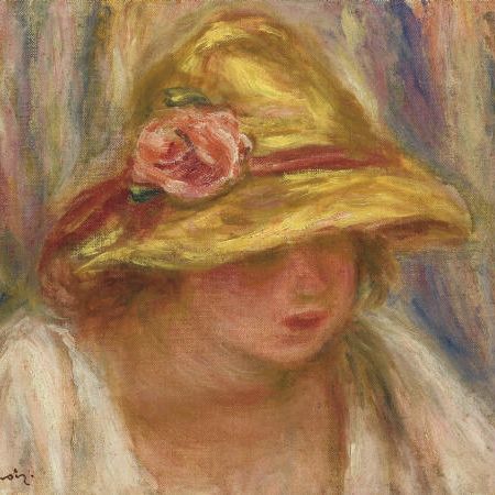 Pierre-Auguste Renoir — Этюд о женщине в желтой шапочке