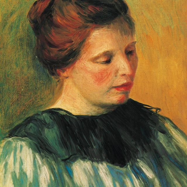 Pierre-Auguste Renoir — Тет-а-тет с женщиной (Молодая женщина в шиньоне)