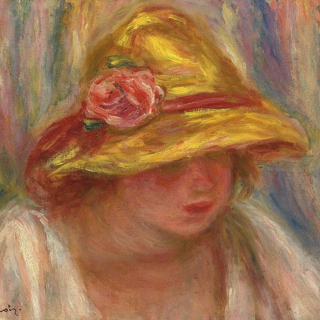 Pierre-Auguste Renoir — Этюд о женщине в желтой шапочке