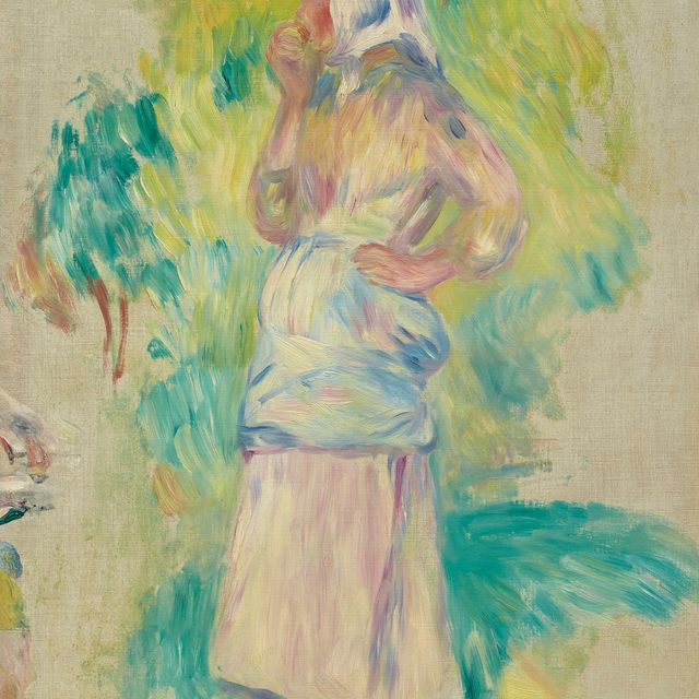 Pierre-Auguste Renoir — Молодая Пейсанна манжант уна помм, Габриэль Дюфур