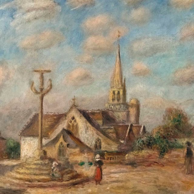 Pierre-Auguste Renoir — Кальвер и церковь в Низоне (Пре-де-Пон-Авен)
