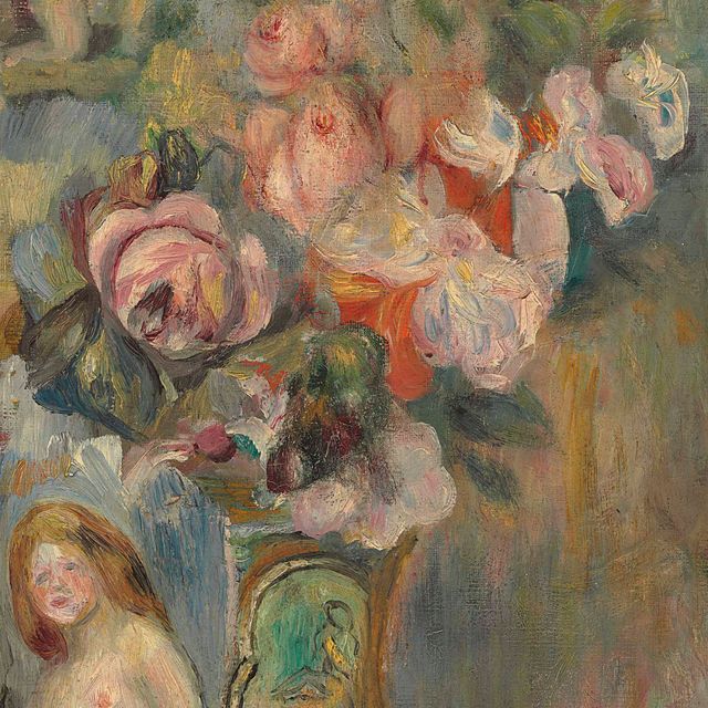 Pierre-Auguste Renoir — Ваза с цветами и женщиной