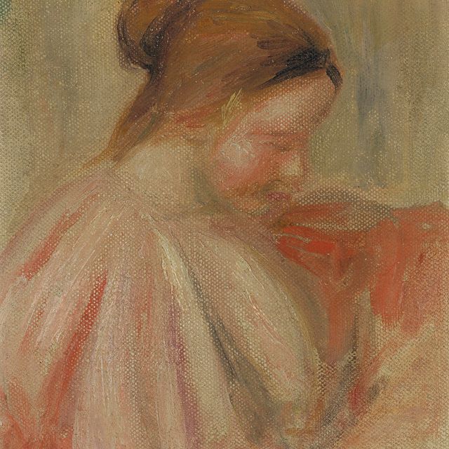 Pierre-Auguste Renoir — Тет-а-тет с молодой девушкой в профиле