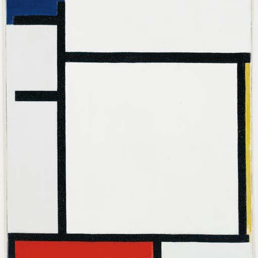 Piet Mondrian — Композиция из синего, желтого, красного и серого цветов