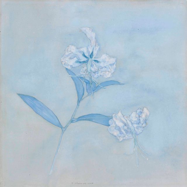 Piet Mondrian — Стебель с двумя японскими лилиями
