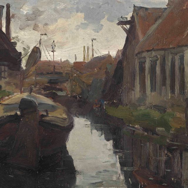 Piet Mondrian — Ланге Бликерсслут с баржей