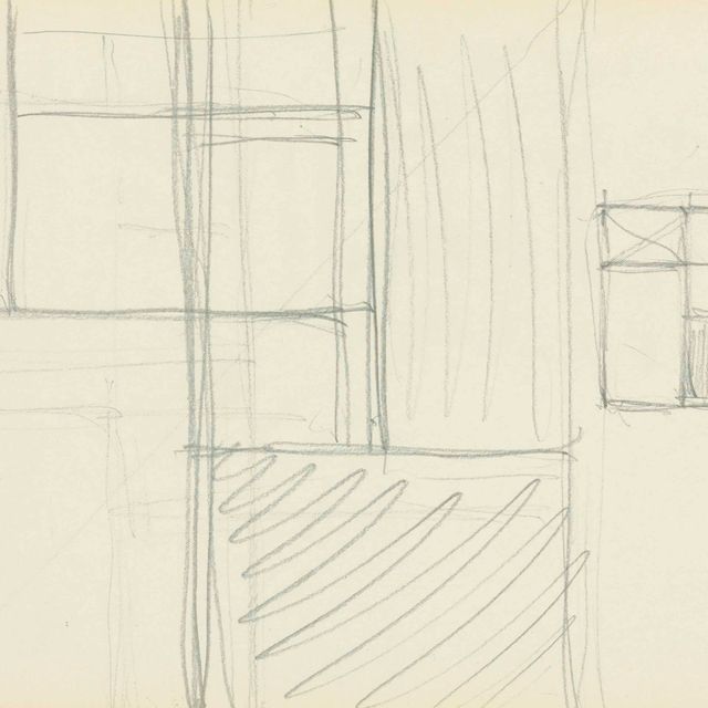 Piet Mondrian — Альбом для рисования, 1925 год. Лист F: Две квадратные композиции.