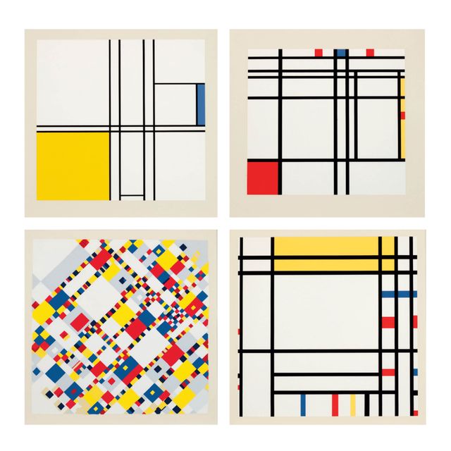 Piet Mondrian — Портфолио из 10 картин : десять тарелок