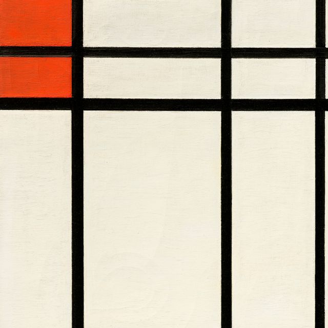 Piet Mondrian — Композиция с использованием красного и синего цветов