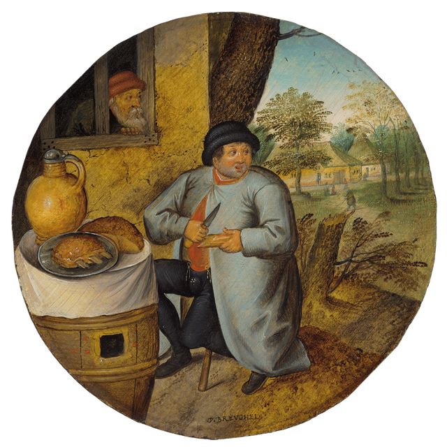 Pieter Brueghel the Younger — Фламандская пословица гласит: "Человек, который рубит дрова и мясо одним ножом".