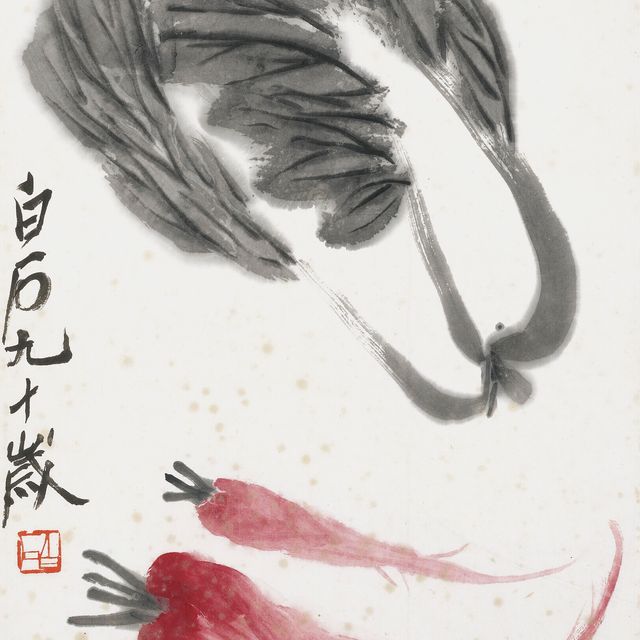 Qi Baishi — Капуста и морковь