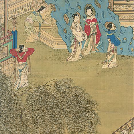 Qiu Ying — Большая картина в стиле Цю Ин (1495-1552), конец 19 века