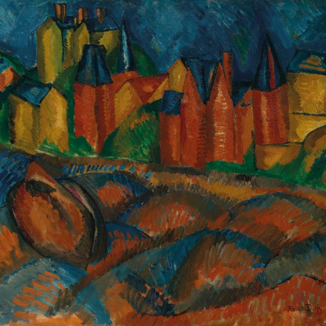 Raoul Dufy — Сент-Адрес, ла-пляж