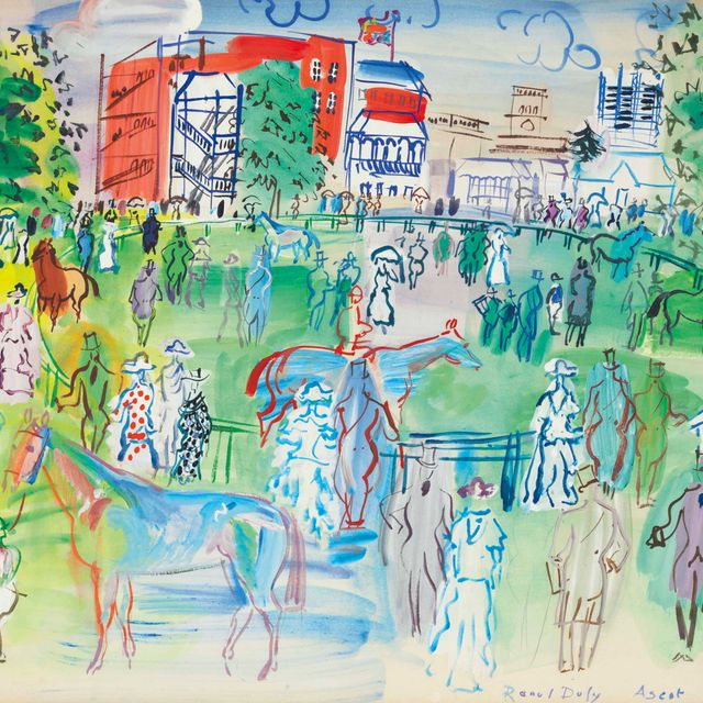 Raoul Dufy — Паддок и лужайки в Аскоте
