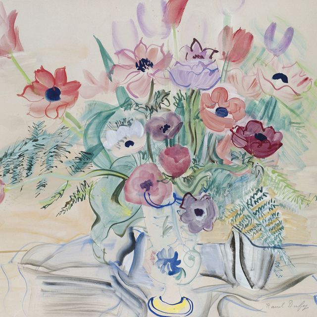 Raoul Dufy — Букет анемонов и тюльпанов