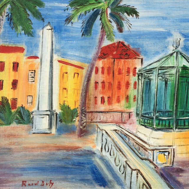 Raoul Dufy — Площадь Славы, Обелиск и музыкальный киоск
