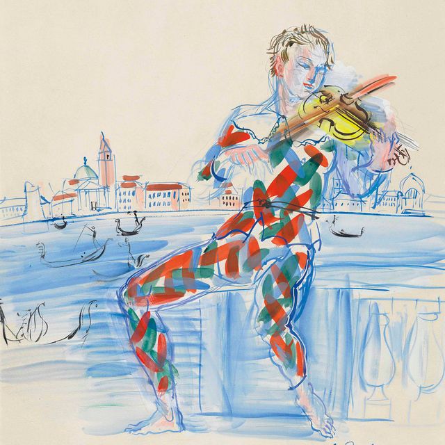 Raoul Dufy — Арлекин из Венеции, танцующий на виолончели
