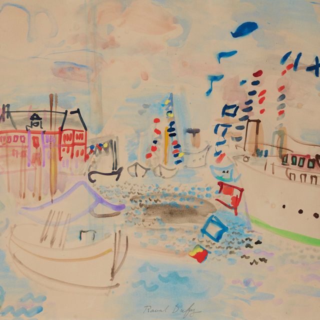 Raoul Dufy — Bateaux pavoisés à Deauville