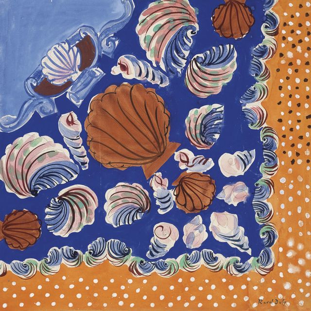 Raoul Dufy — Composition aux coquillages (Maquette pour un textile)