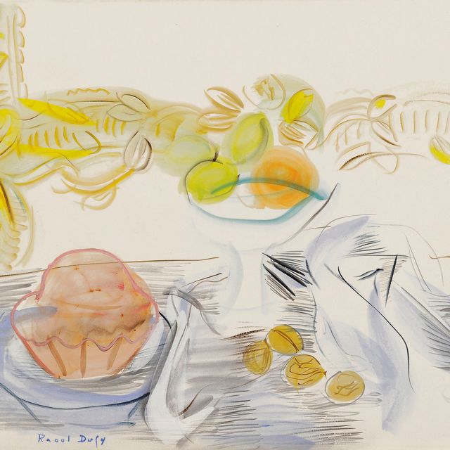 Raoul Dufy — Nature morte à la brioche et aux noix