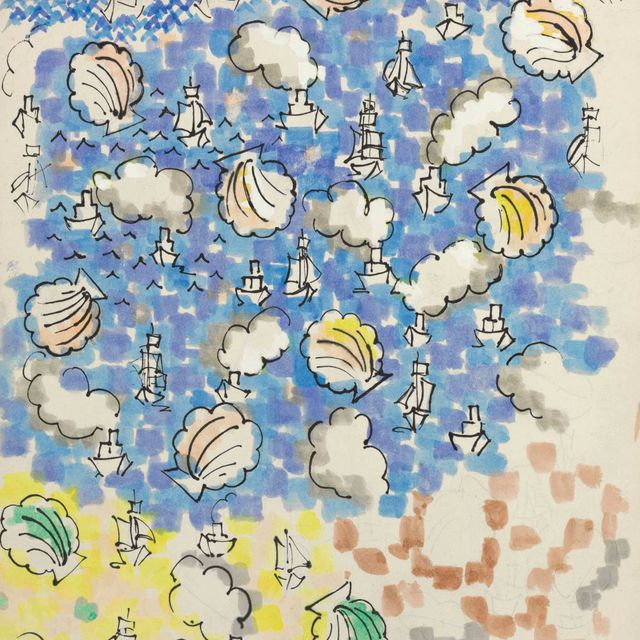 Raoul Dufy — Bateaux et coquilles