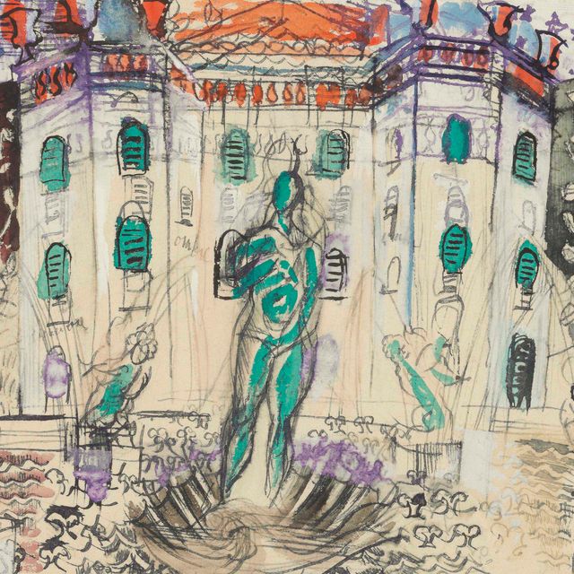 Raoul Dufy — Composition, naissance de Vénus et fontaine ( recto ); La Tonnelle ( verso )