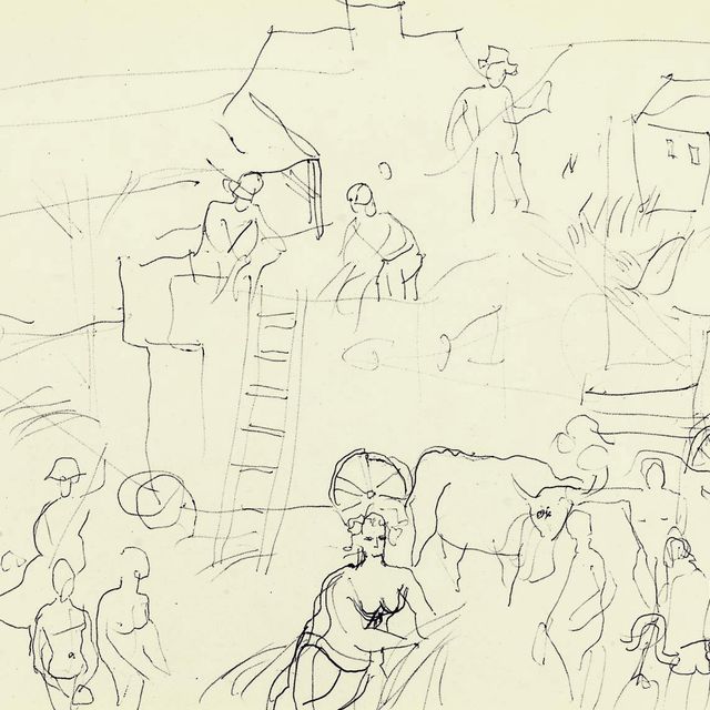 Raoul Dufy — Scène de ferme, dépicage