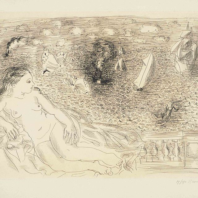 Raoul Dufy — Baigneuse aux papillons et aux bateaux