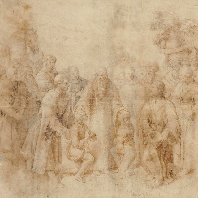 Raphael — Saint Benedict receiving Maurus and Placidus