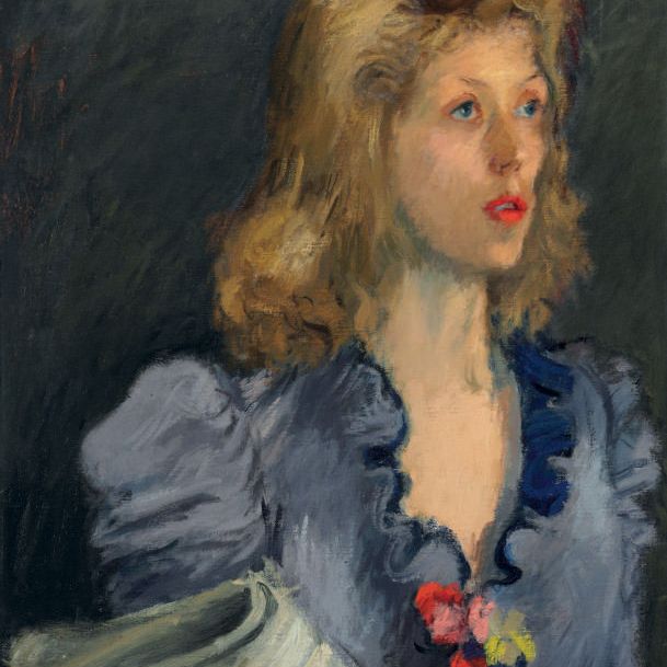 Raphael — Girl with Long Blonde Hair Holding a Rose
