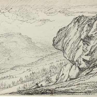Raphael — Travellers surveying a mountain pass