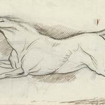 Raphael — Study of a galloping horse and two subsidiary sketches of a horse's head