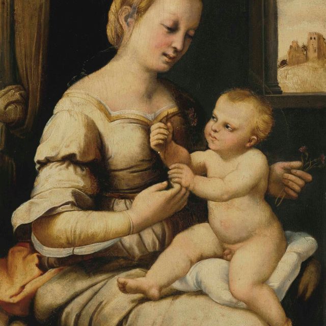 Raphael — The Madonna of the Pinks (La Madonna dei Garofani)