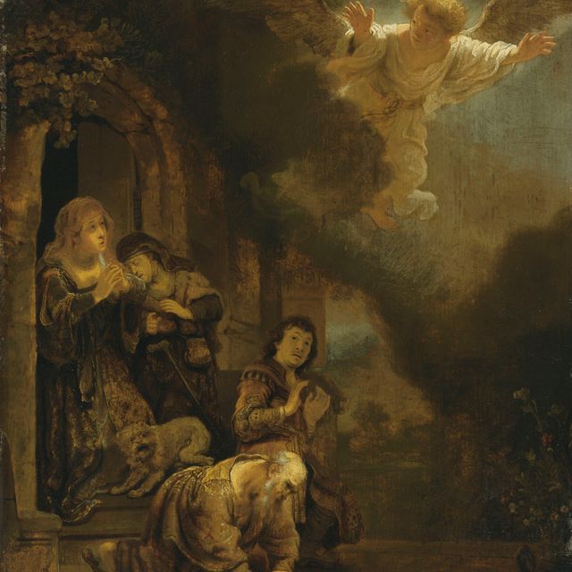 Raphael — The Archangel Raphael taking leave of Tobit and his family