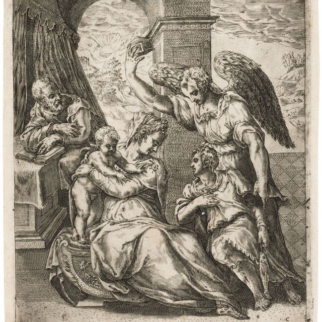 Raphael — The Young Tobias brought by the Archangel Raphael before the Virgin and Christ Child