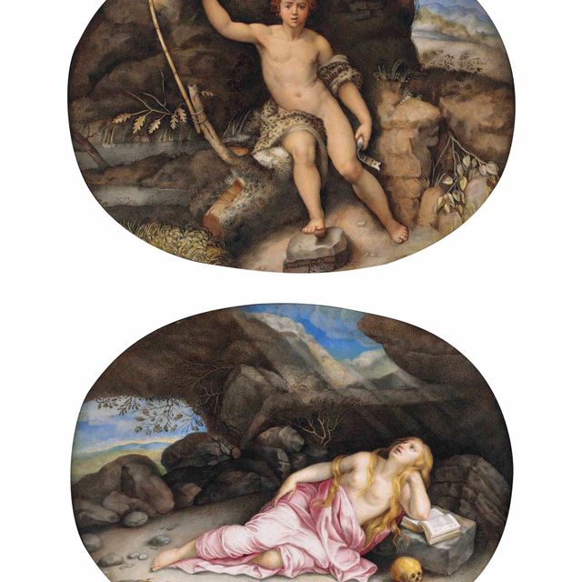 Raphael — Saint John the Baptist in the Wilderness, after Raphael; and Mary Magdalen in the Desert, after Orazio Gentileschi