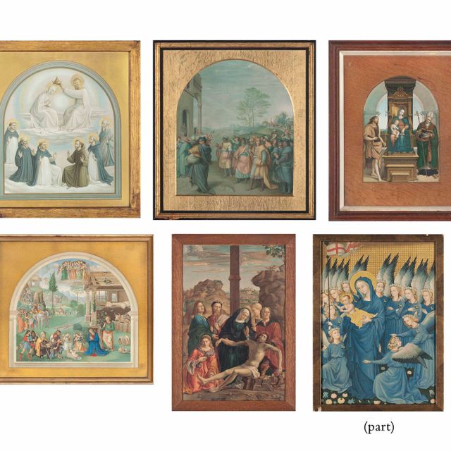 Raphael — A collection of sixteen Arundel Society chromolithographs, including works after: Domenico Ghrilandaio, Pietro Perugino, Fiorenzo di Lorenzo, Andrea del Sarto, Bartolomeo Montagna, Fra Angelico, Raphael, and Masaccio