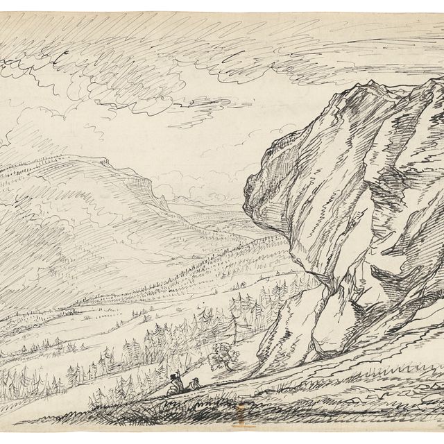 Raphael — A traveller surveying a mountain pass