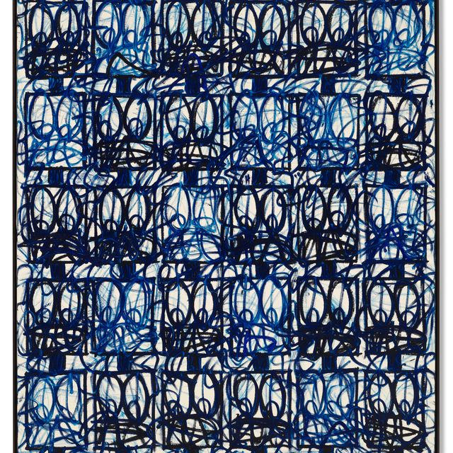 Rashid Johnson — Bruise Painting "U.S. Blue"
