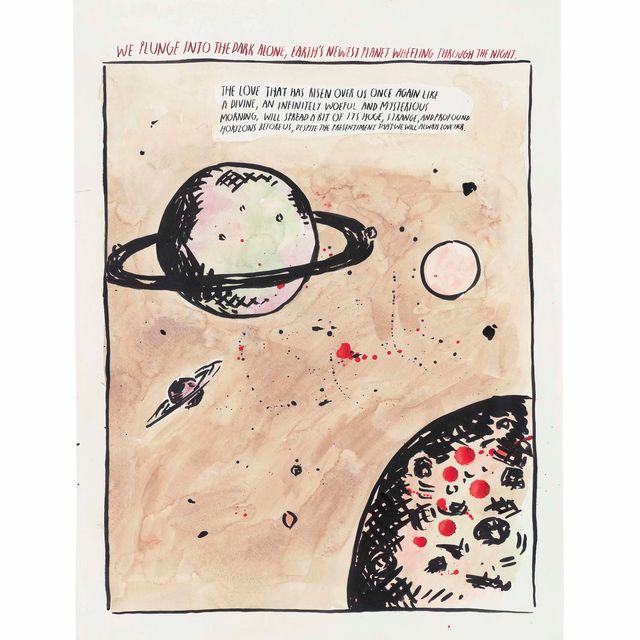 Raymond Pettibon — Untitled (We Plunge into the Dark Alone…)