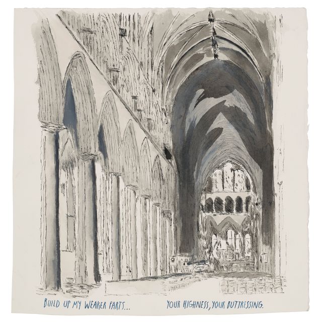 Raymond Pettibon — No title (Build up my weaker parts)