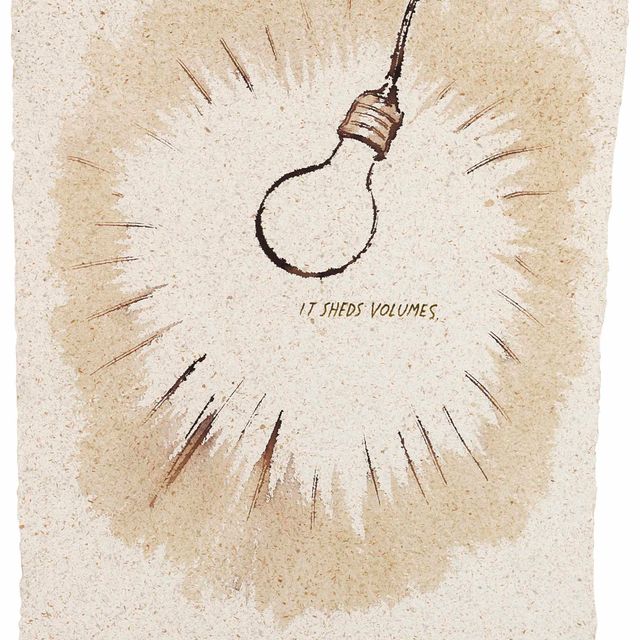 Raymond Pettibon — No Title (It sheds volumes)