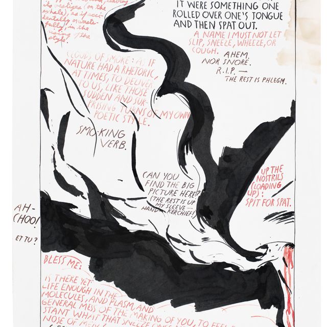 Raymond Pettibon — No title (One needn't inhale...)